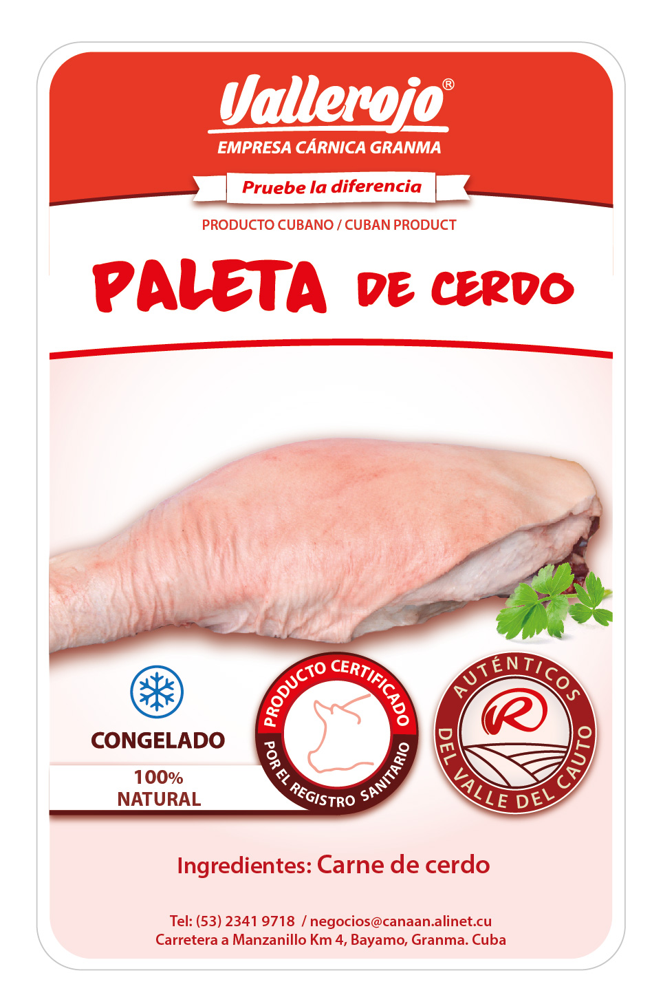 Paleta de Cerdo Con Hueso (paquete 7.5 - 8.0 Kg)