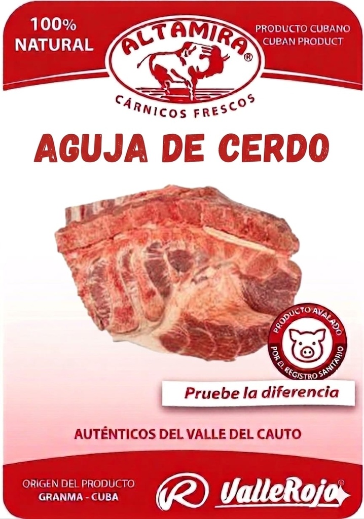 Aguja de Cerdo  paquete 0.8 - 1Kg