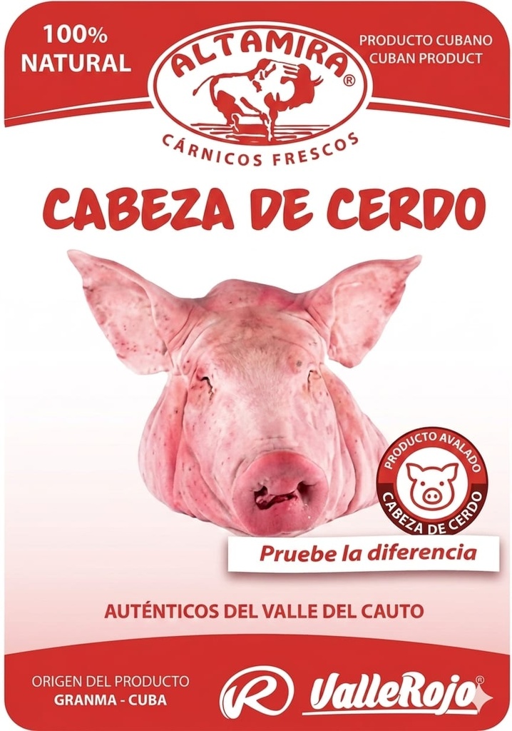 Cabeza de Cerdo paquete 4 - 4.5 Kg