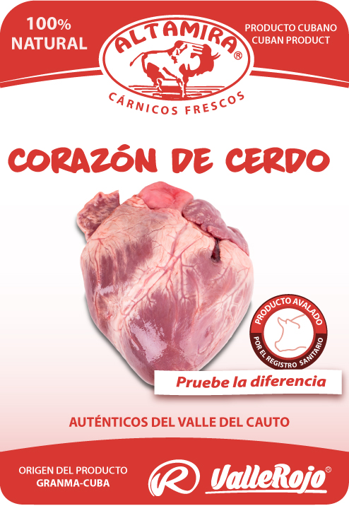 Corazon Cerdo  paquete 400 - 500 g