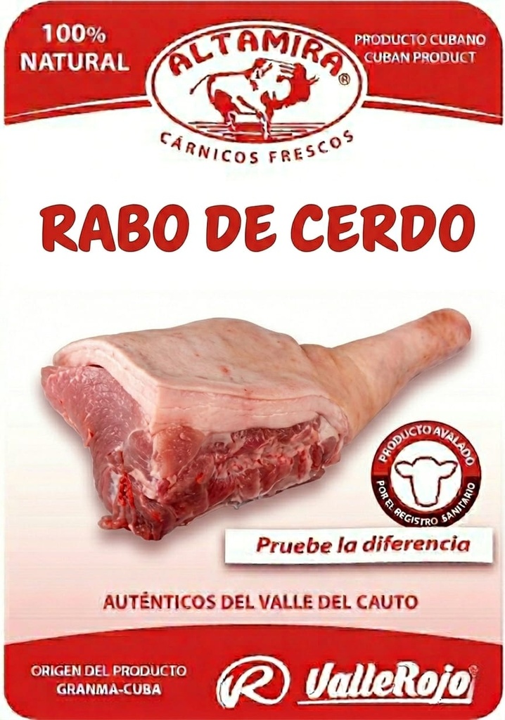 Rabo Cerdo  paquete 1 - 1,5 Kg